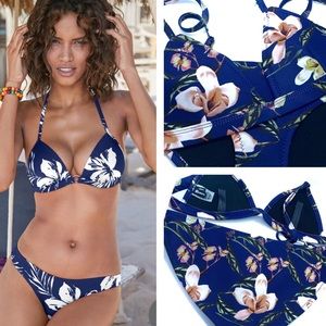 Muxilove floral neoprene bikini S